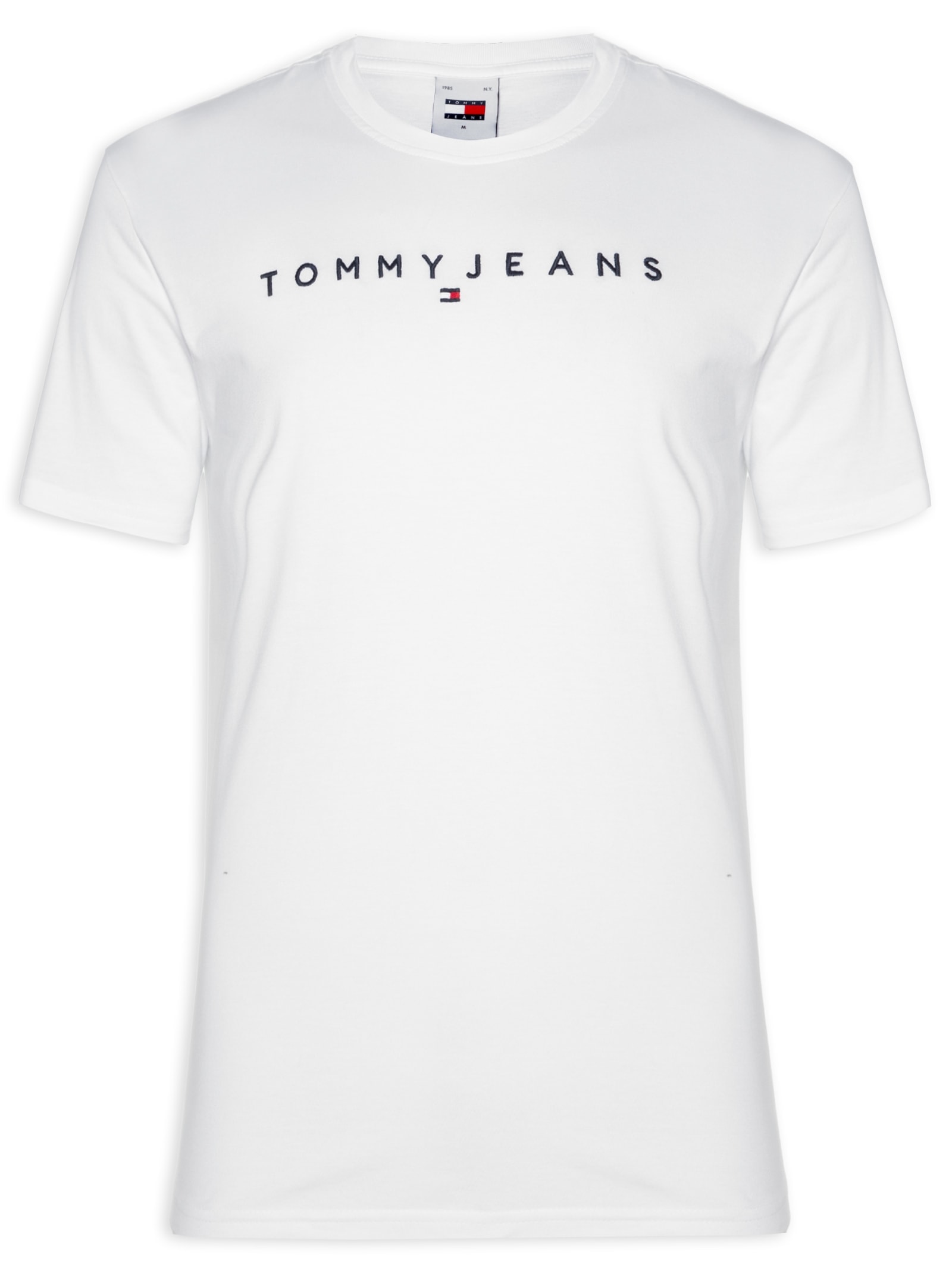 Camiseta Masculina AB TJM Reg Linear Logo Tee Ext Branco Tommy Jeans