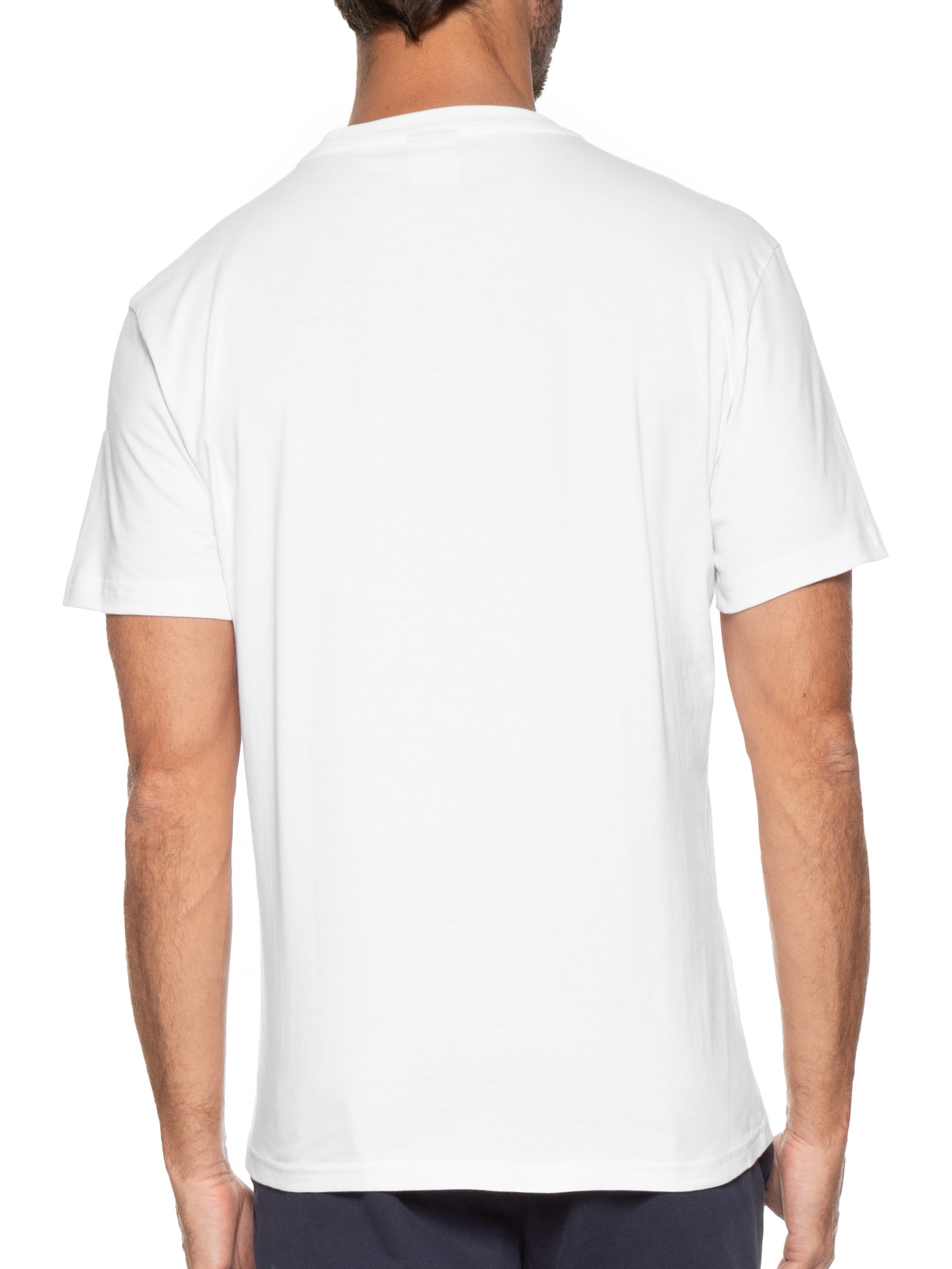 Camiseta Masculina AB TJM Reg Linear Logo Tee Ext Branco Tommy Jeans