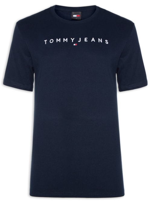 Camiseta Masculina AB TJM Regular Linear Logo Tee Ext – Azul