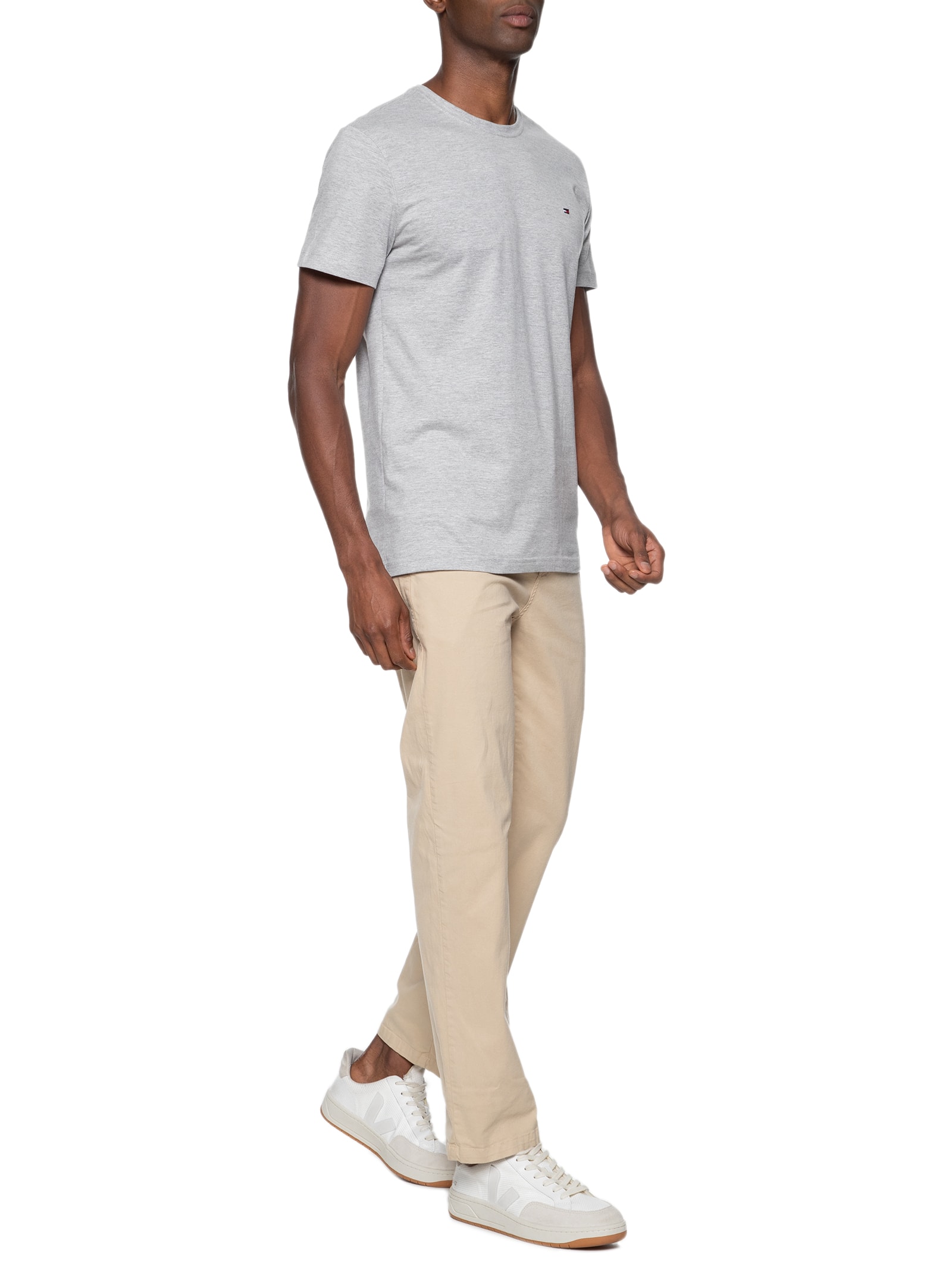 Camiseta Masculina Ab Wcc Essential Cotton Tee Cinza Tommy Hilfiger