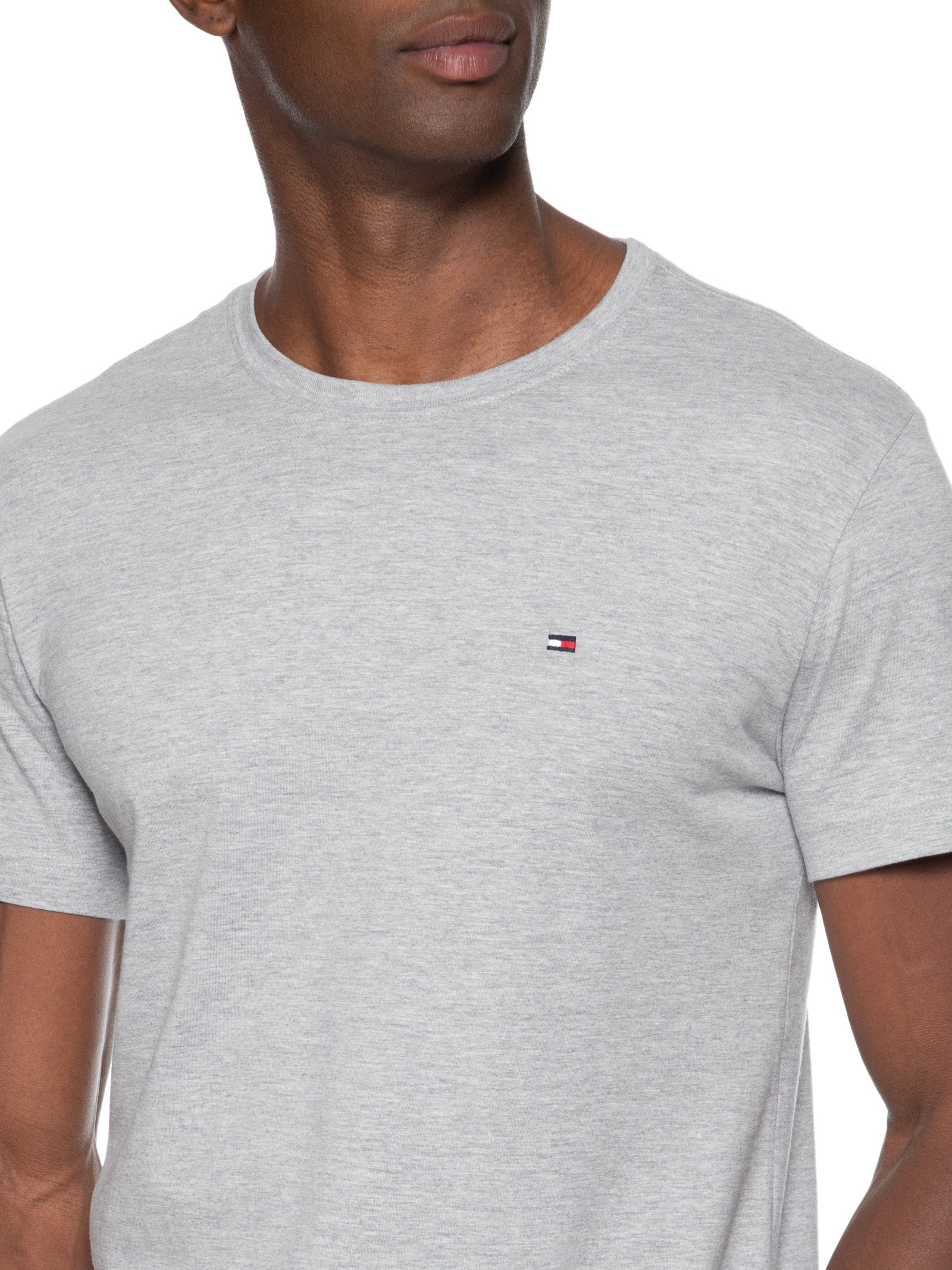 Camiseta Masculina Ab Wcc Essential Cotton Tee Cinza Tommy Hilfiger