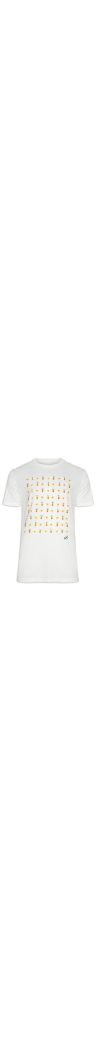 Camiseta Masculina Abacaxi Pattern - Off White