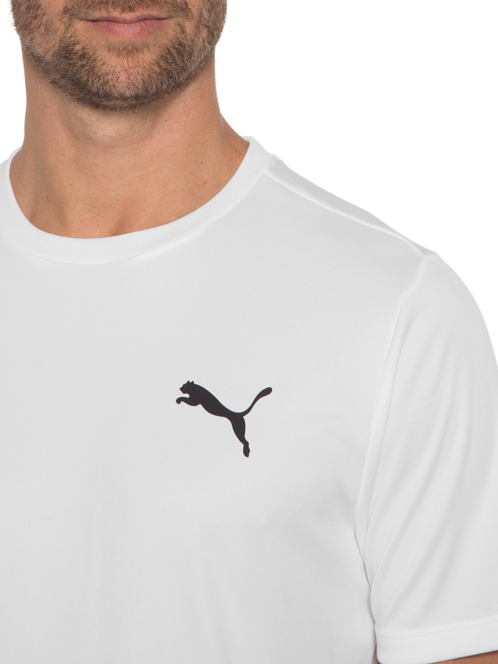 Camiseta Masculina Active Small Logo Tee Branco Puma