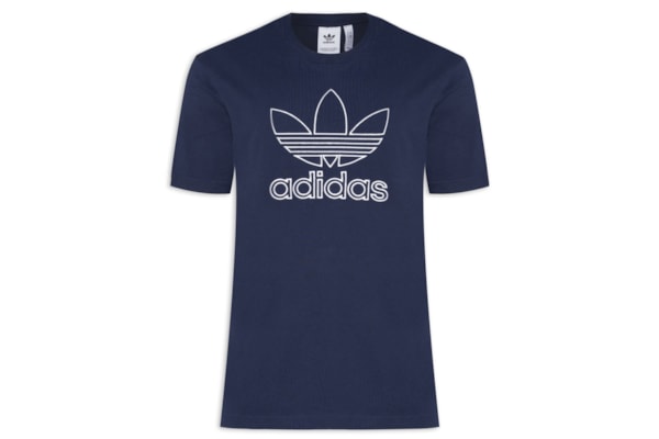 Camiseta Masculina Adicolor Outline Trefoil - Azul