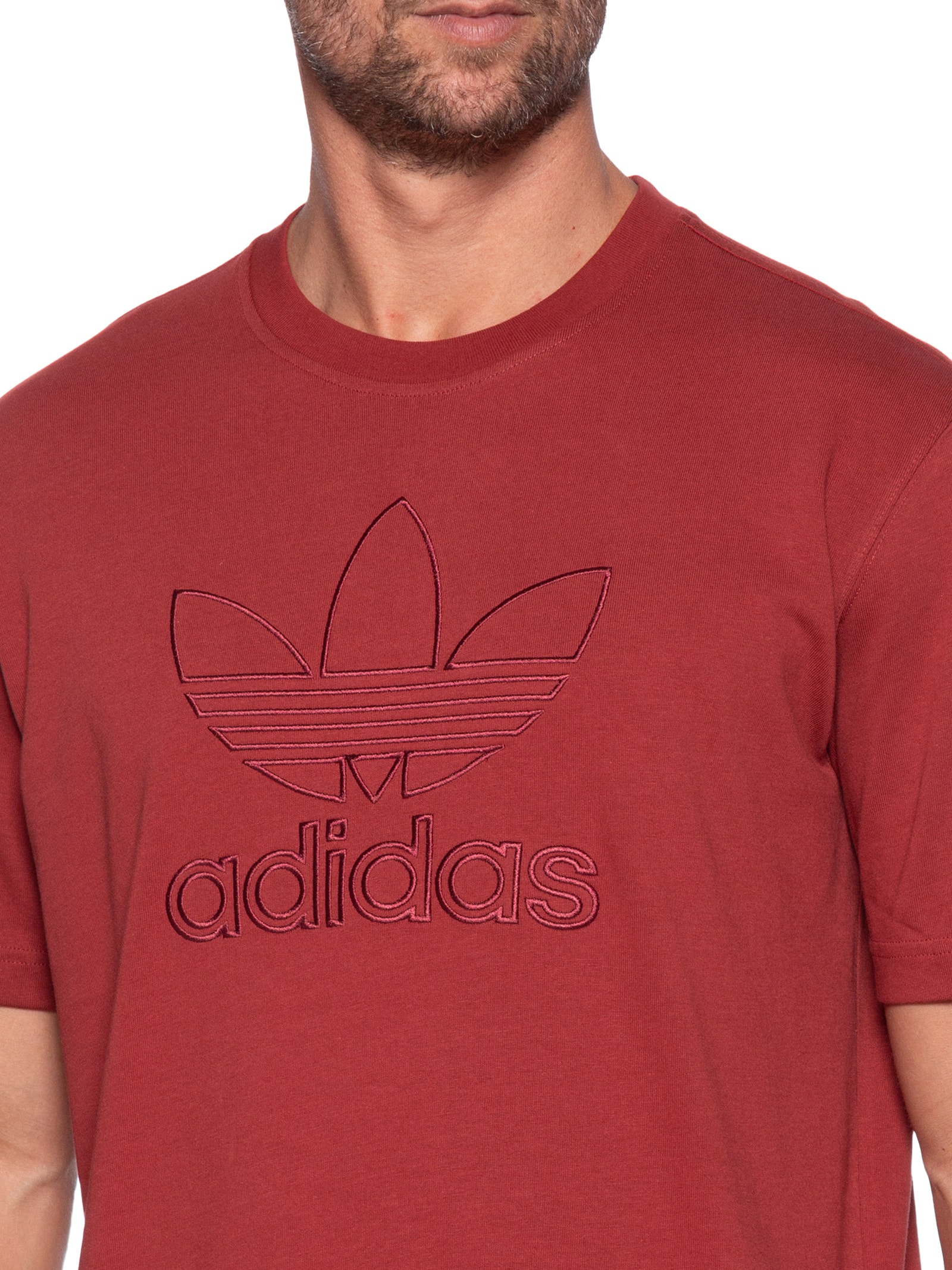 Camiseta Masculina Adicolor Outline Trefoil Vermelho Adidas Originals