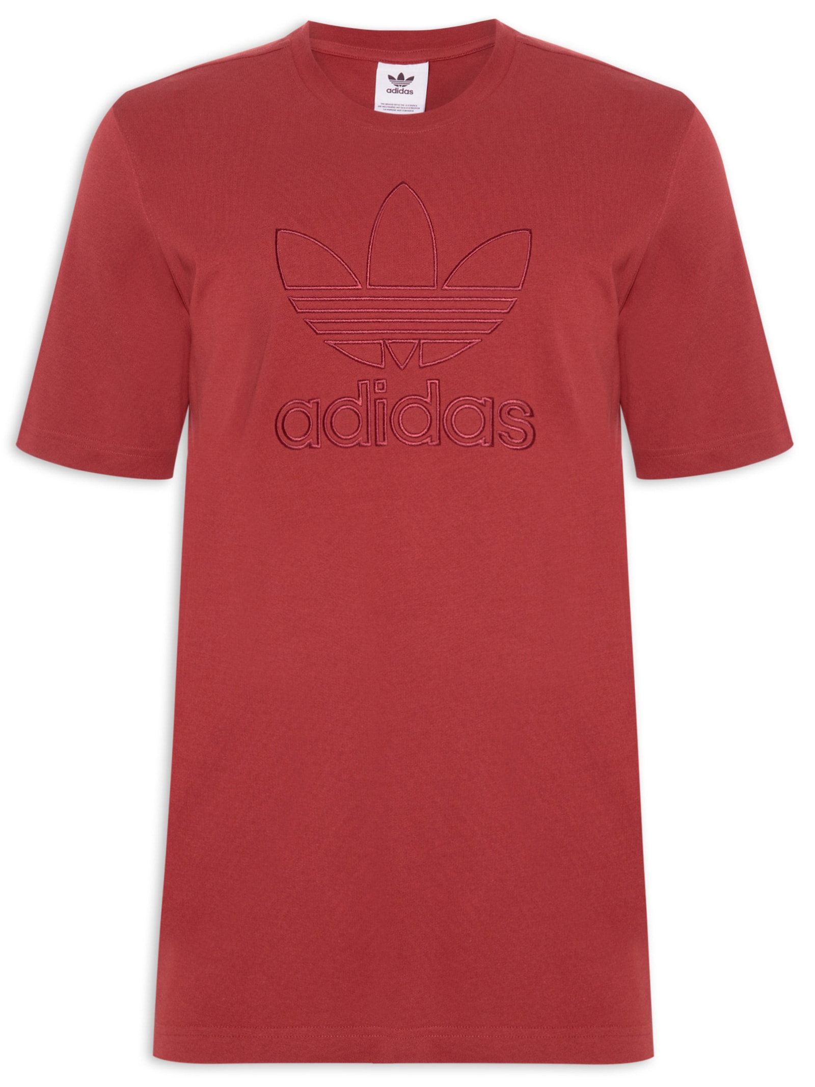 Camiseta Masculina Adicolor Outline Trefoil Vermelho Adidas Originals