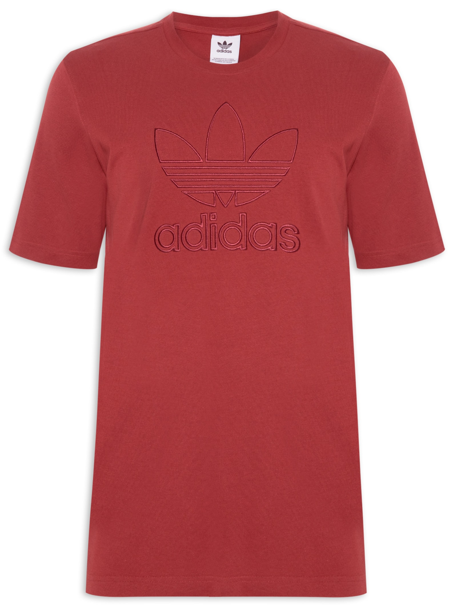 Camiseta Masculina Adicolor Outline Trefoil Vermelho Adidas Originals