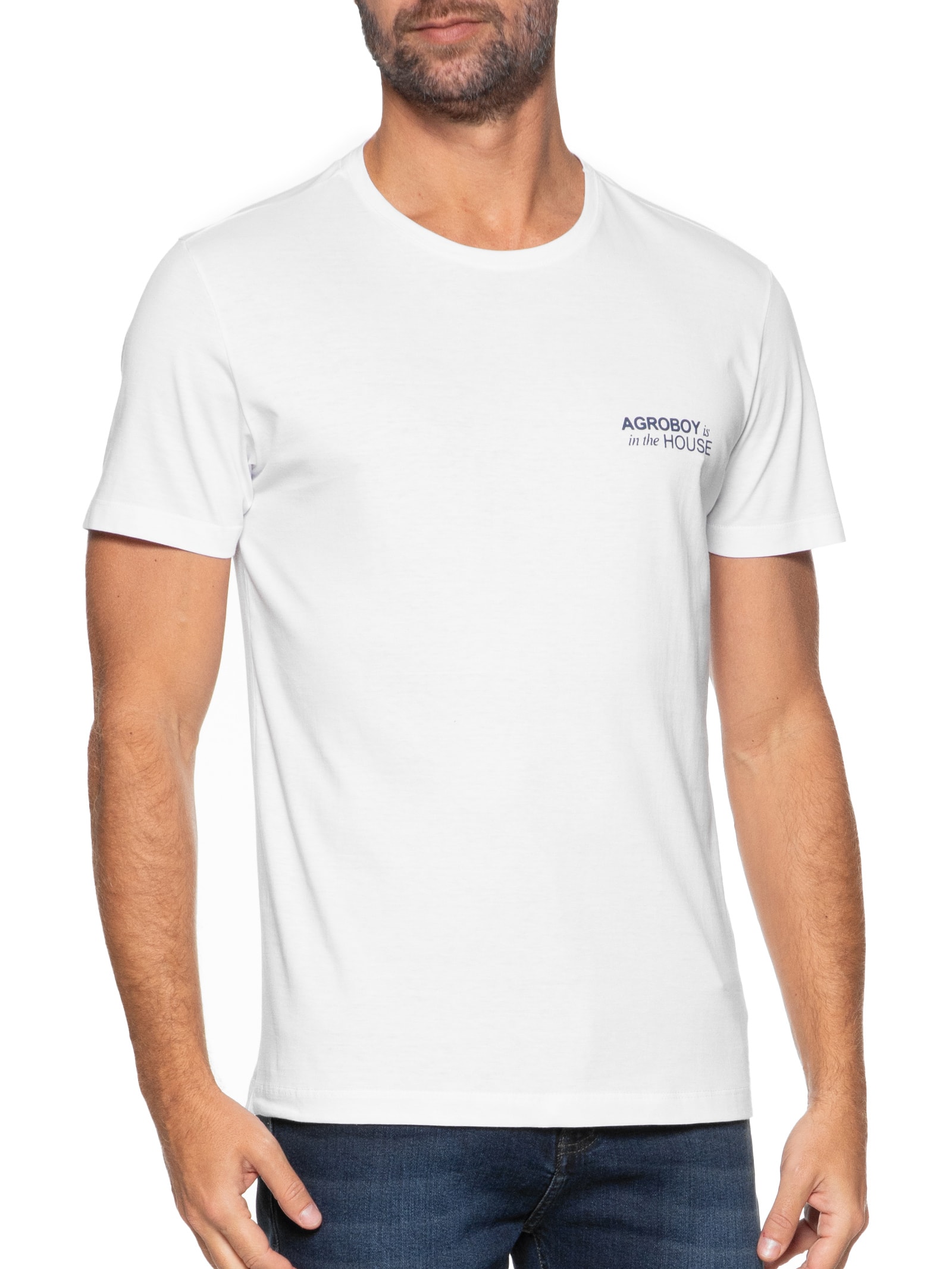 Camiseta Masculina Agroboy In The House Branco Sergio K