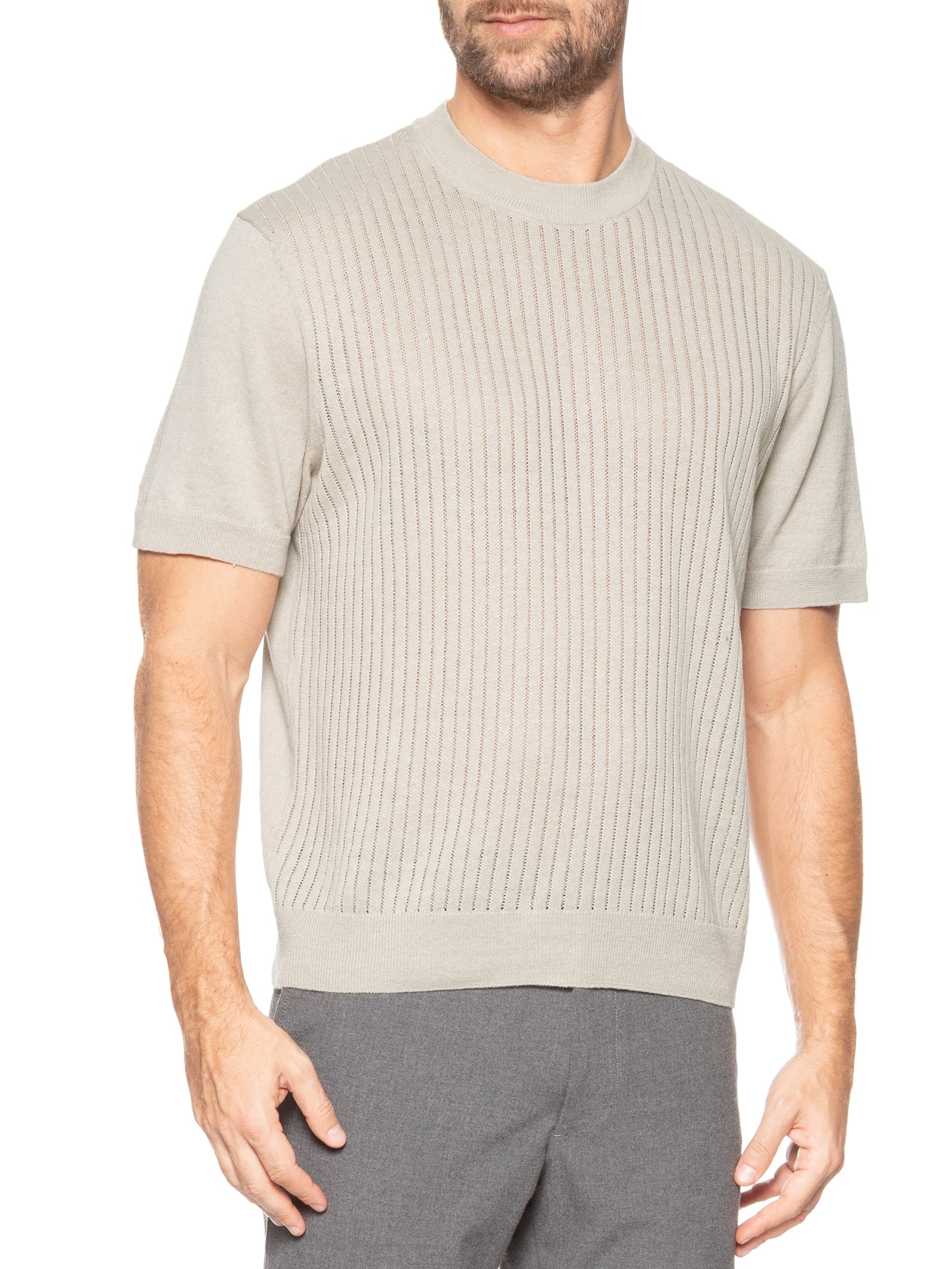 Camiseta Masculina Ajordino Bege Boss