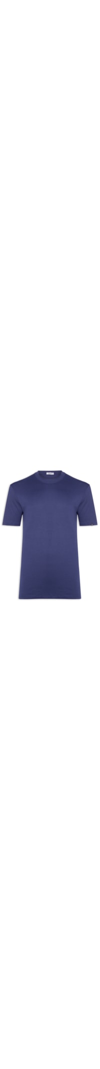 Camiseta Masculina Algodão Básica Casual - Azul
