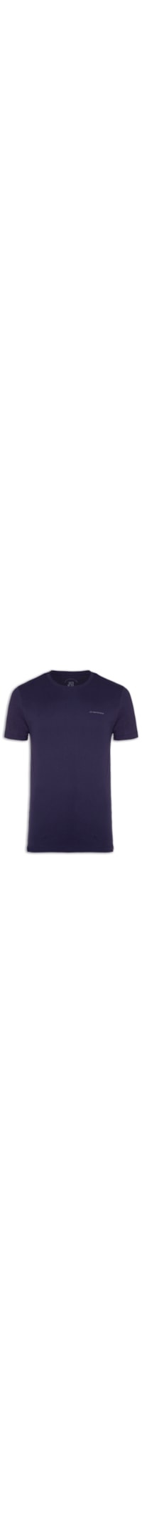 Camiseta Masculina Algodão Básica Logo - Azul