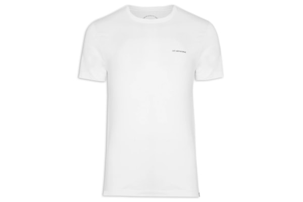 Camiseta Masculina Algodão Básica Logo - Branco