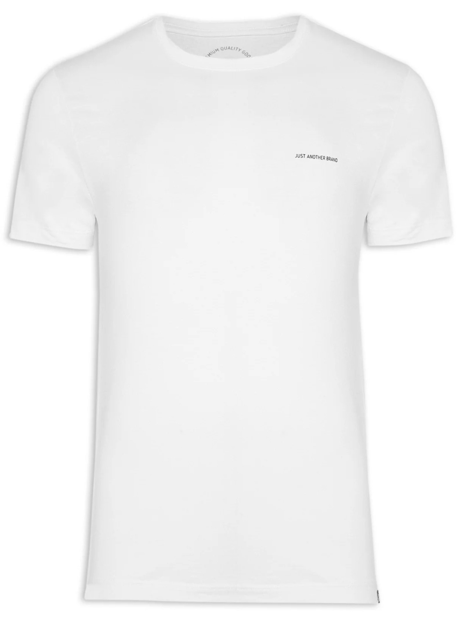 Camiseta Masculina Algodão Básica Logo Branco Jab