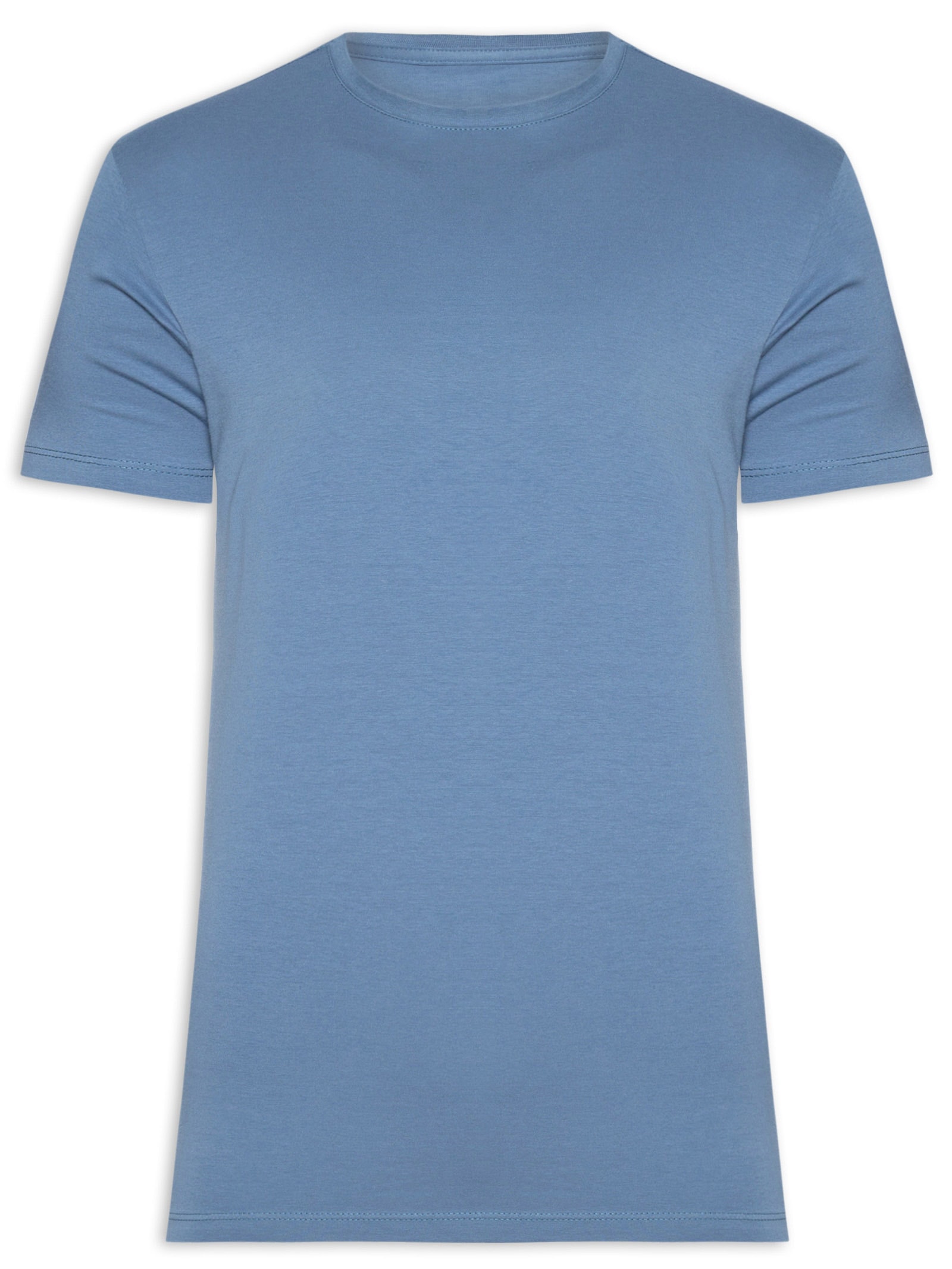  Camiseta Masculina Algodão Egípcio Azul Pineapple