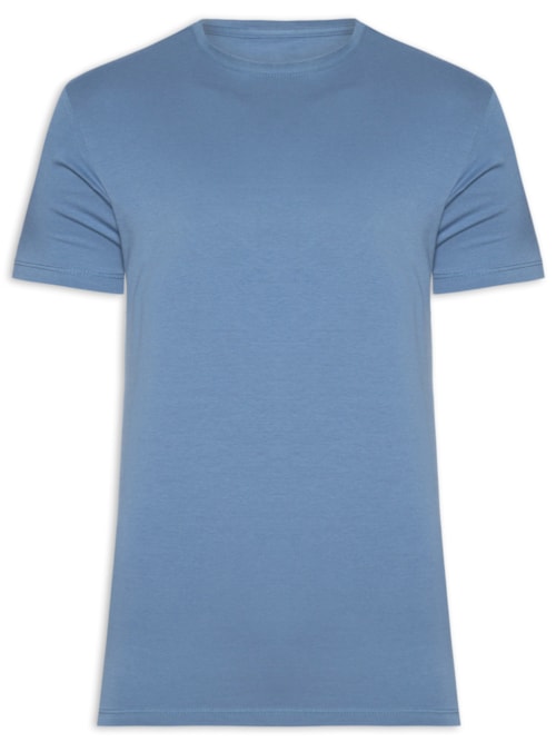 Camiseta Masculina Algodão Egípcio – Azul