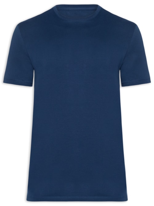 Camiseta Masculina Algodão Egípcio – Azul Marinho