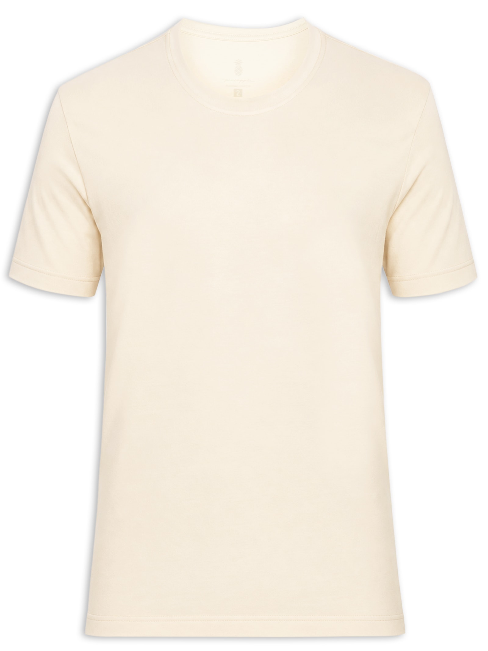 Camiseta Masculina Algodão Egípcio Stretch Bege Pineapple