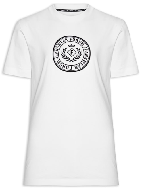 Camiseta Masculina Algodão Estampada – Branco