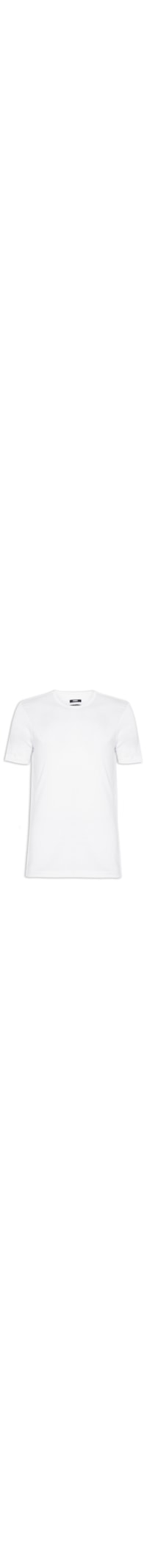 Camiseta Masculina Algodão Pima Gola Careca - Branco