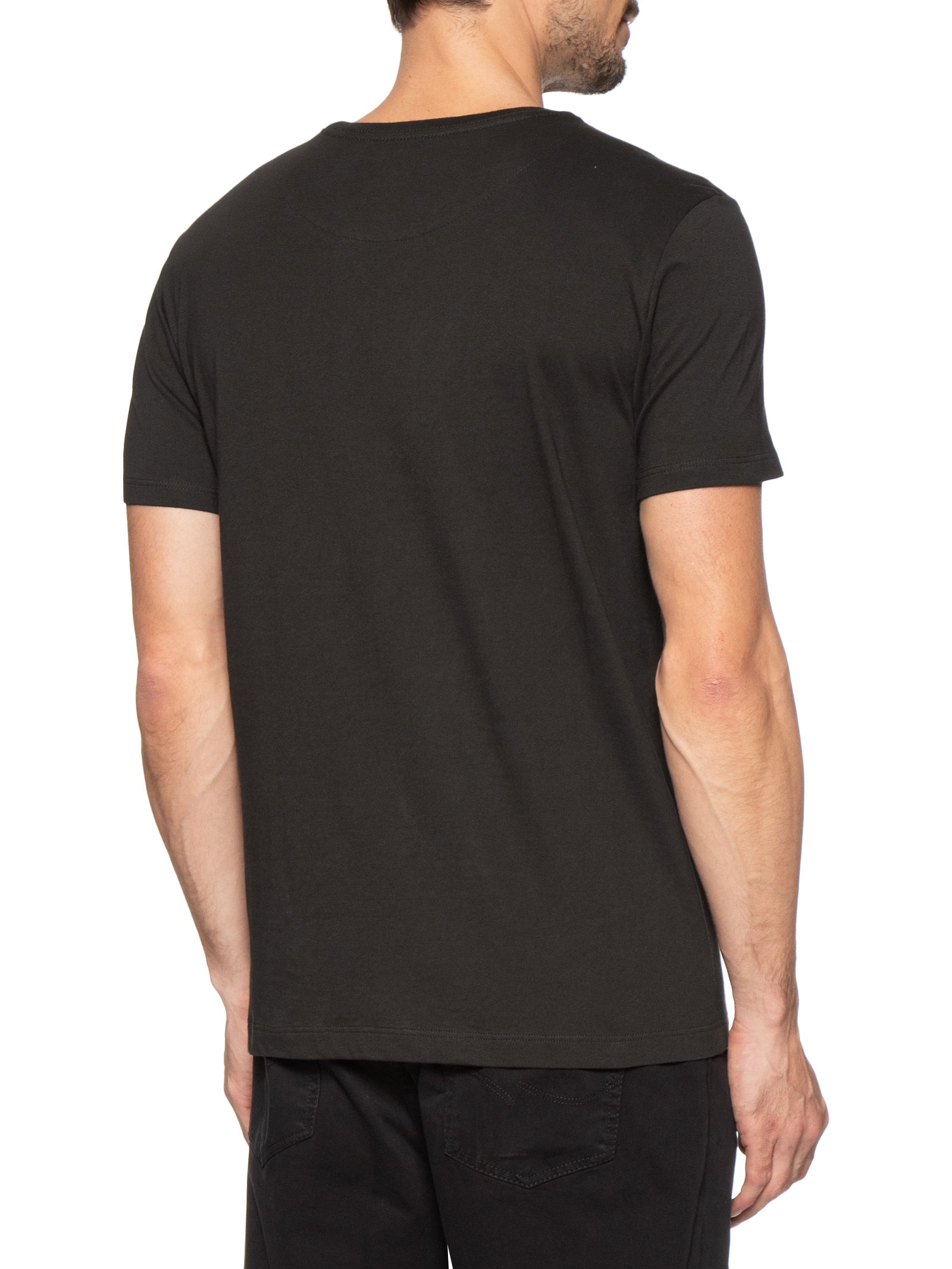 Camiseta Masculina Algodão Pima Gola Careca Marrom Sergio K