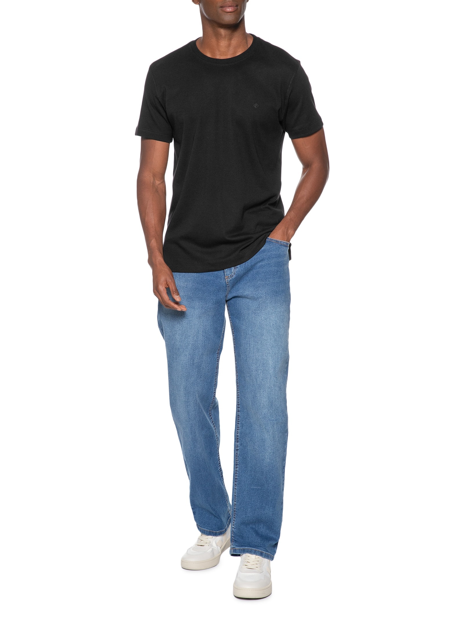 Camiseta Masculina Algodão Preto Forum