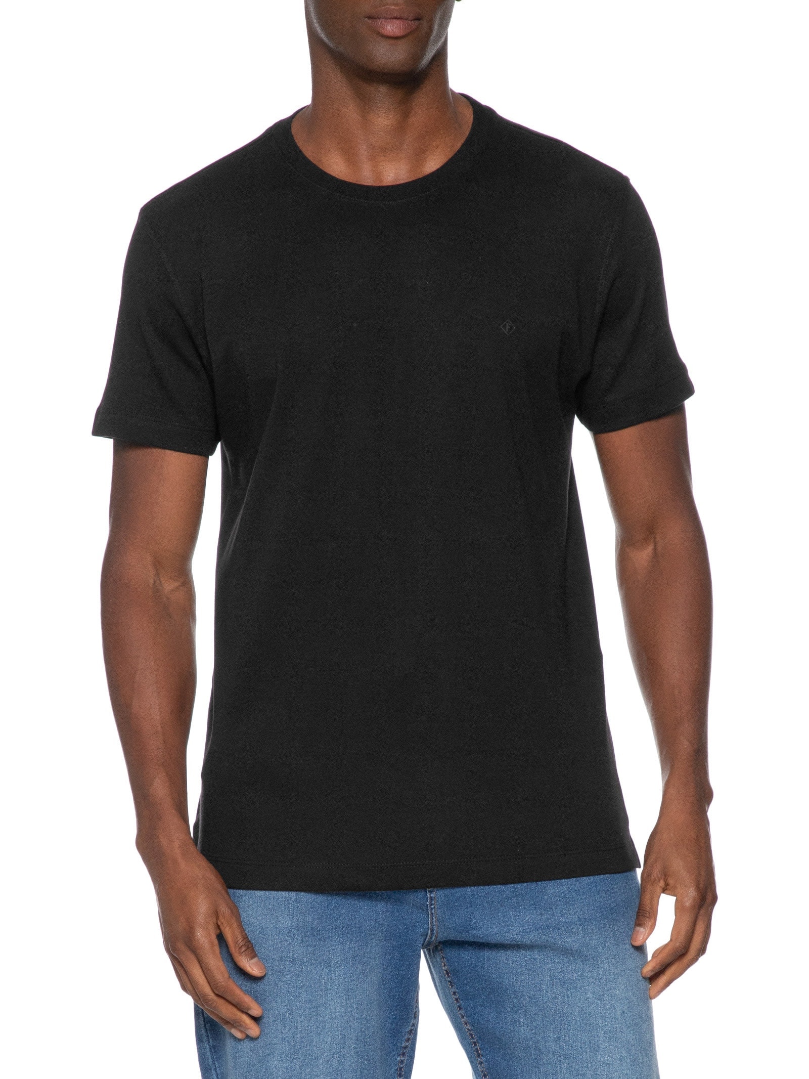 Camiseta Masculina Algodão Preto Forum