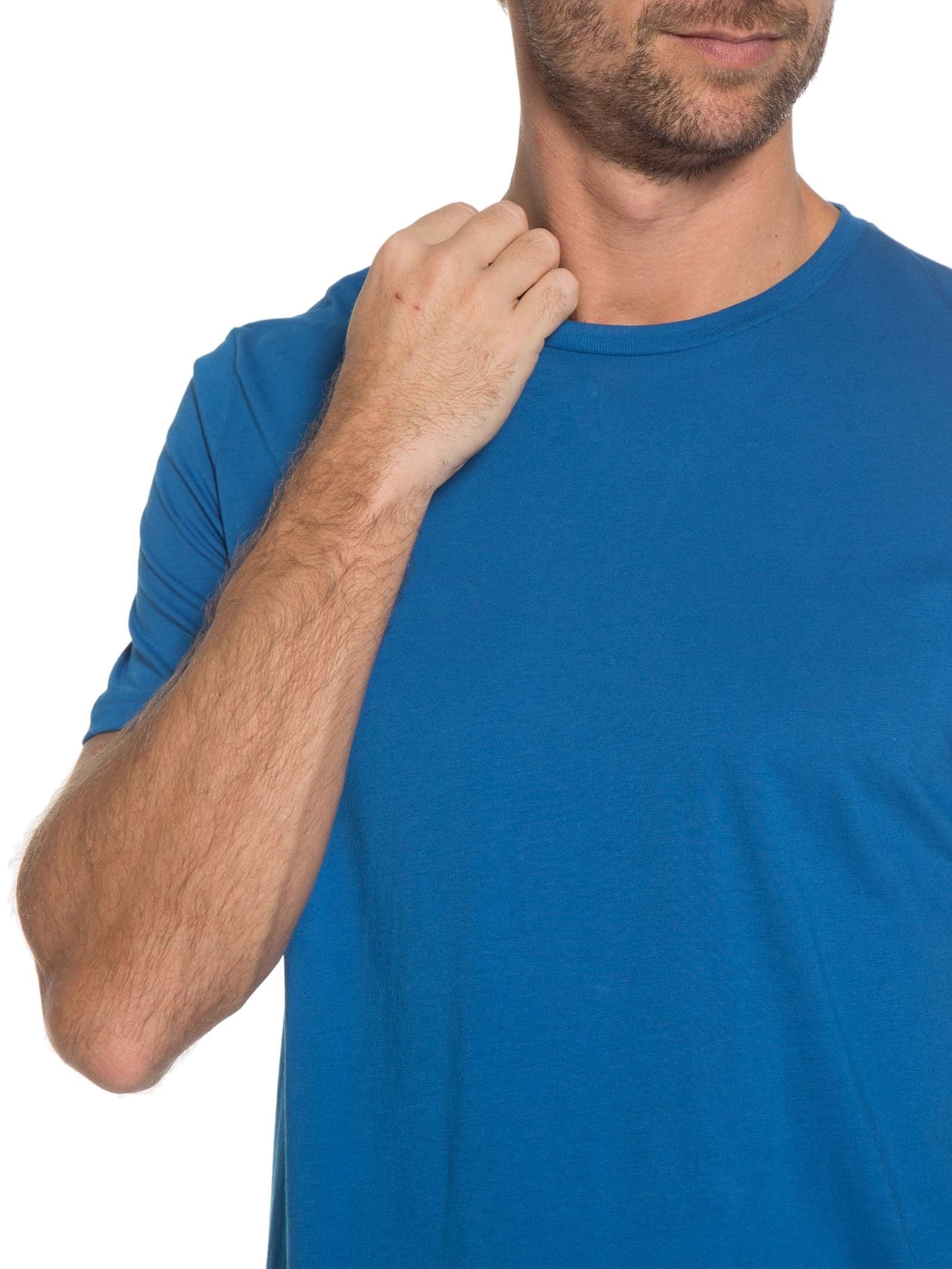 Camiseta Masculina Am Sport Pima Azul Lupo