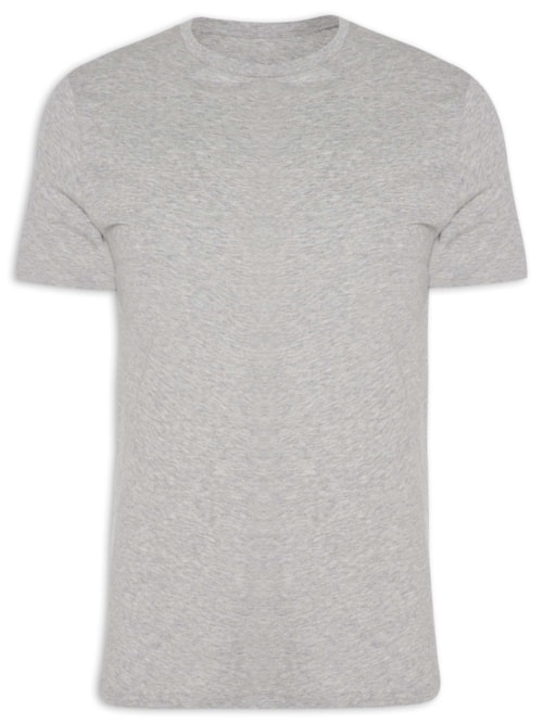 Camiseta Masculina Am Sport Pima - Cinza
