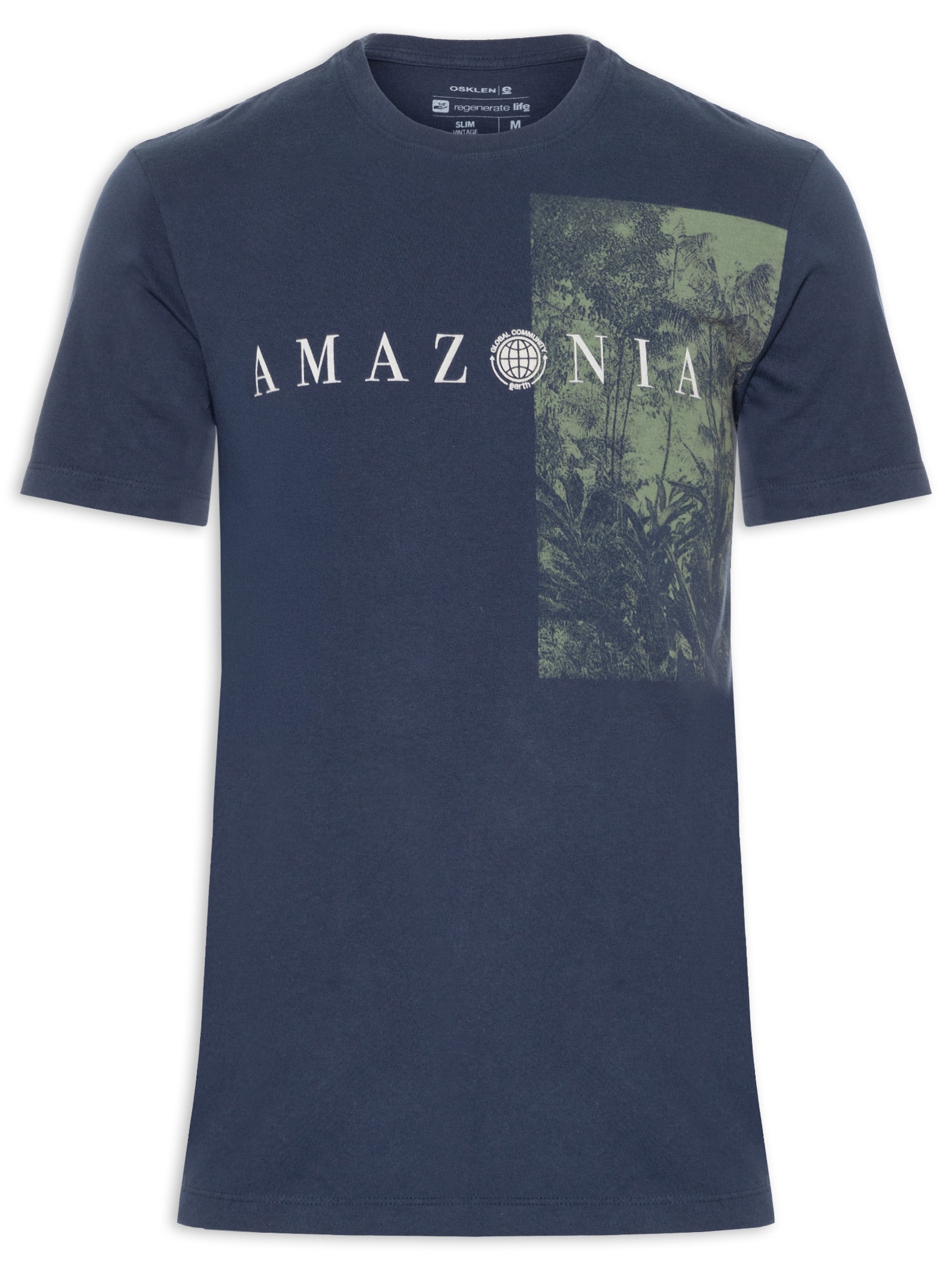 Camiseta Masculina Amazon Focus Azul Osklen