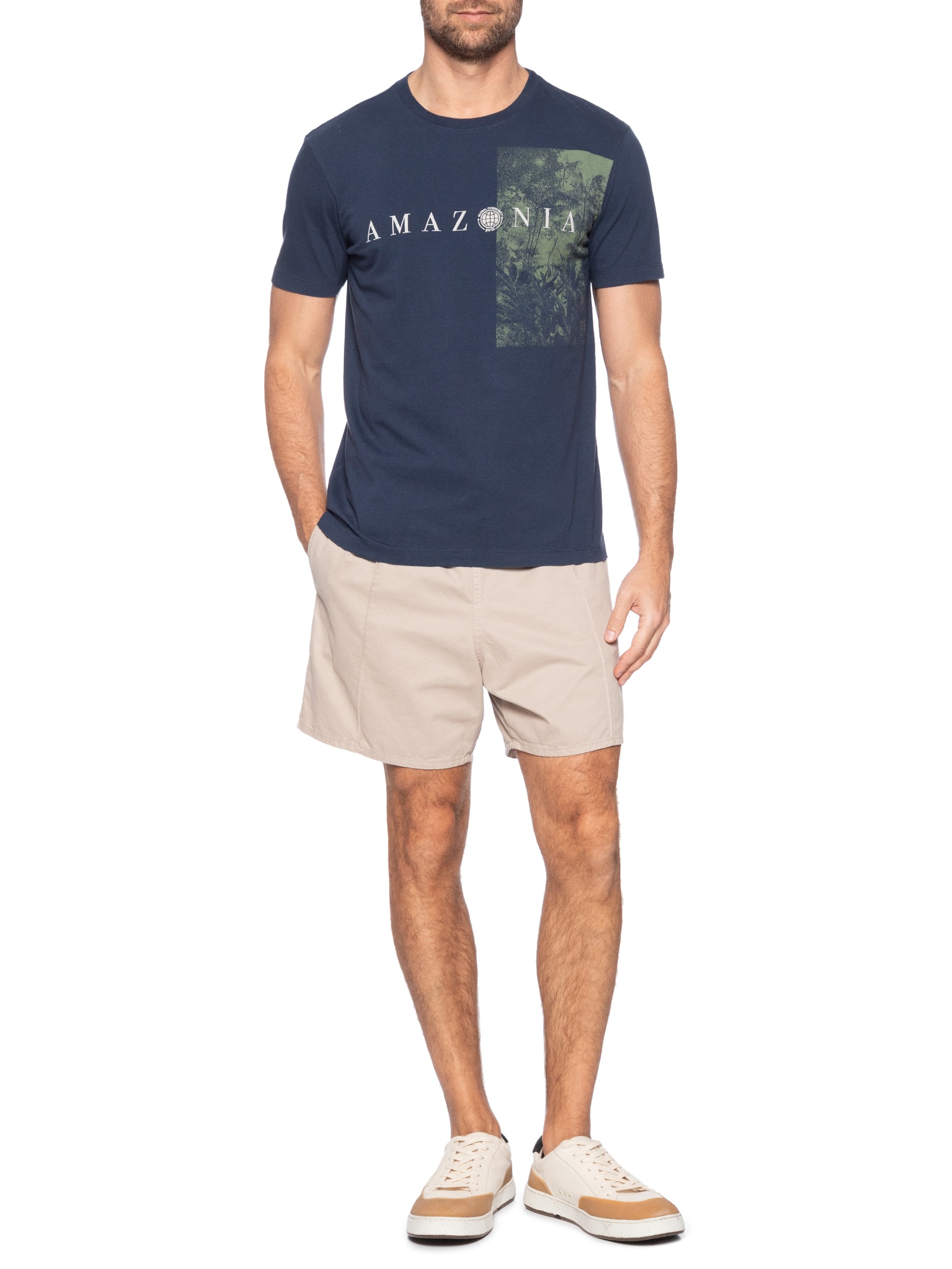 Camiseta Masculina Amazon Focus Azul Osklen