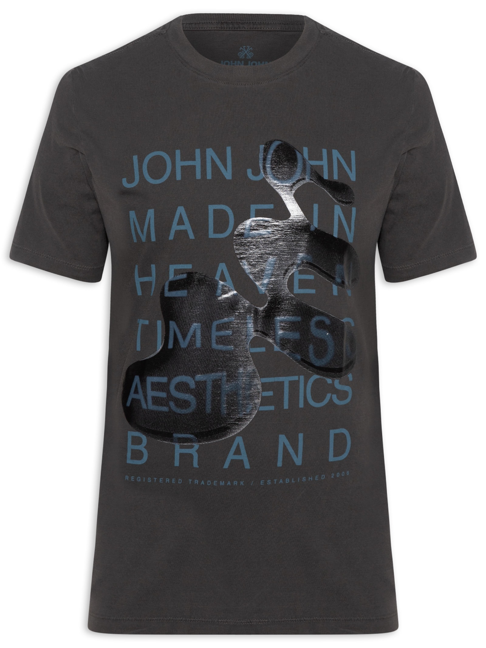 Camiseta Masculina Aqua Base Preto John John