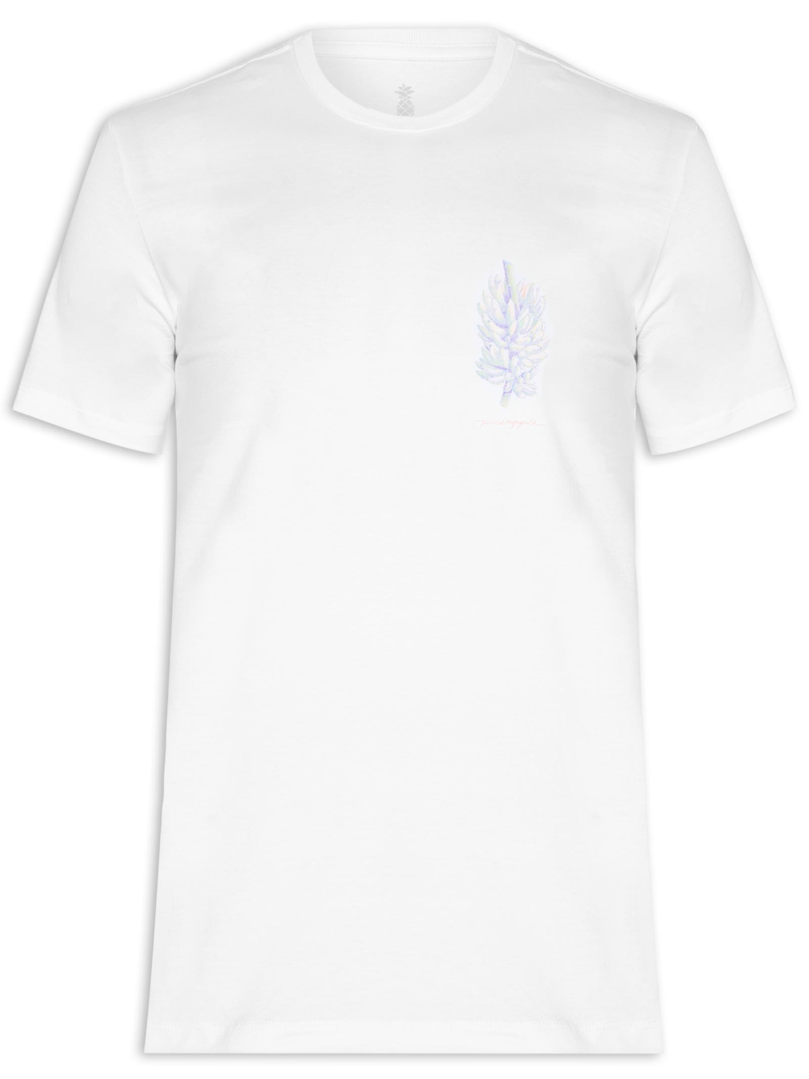 Camiseta Masculina Aquarela Bananas Branco Pineapple
