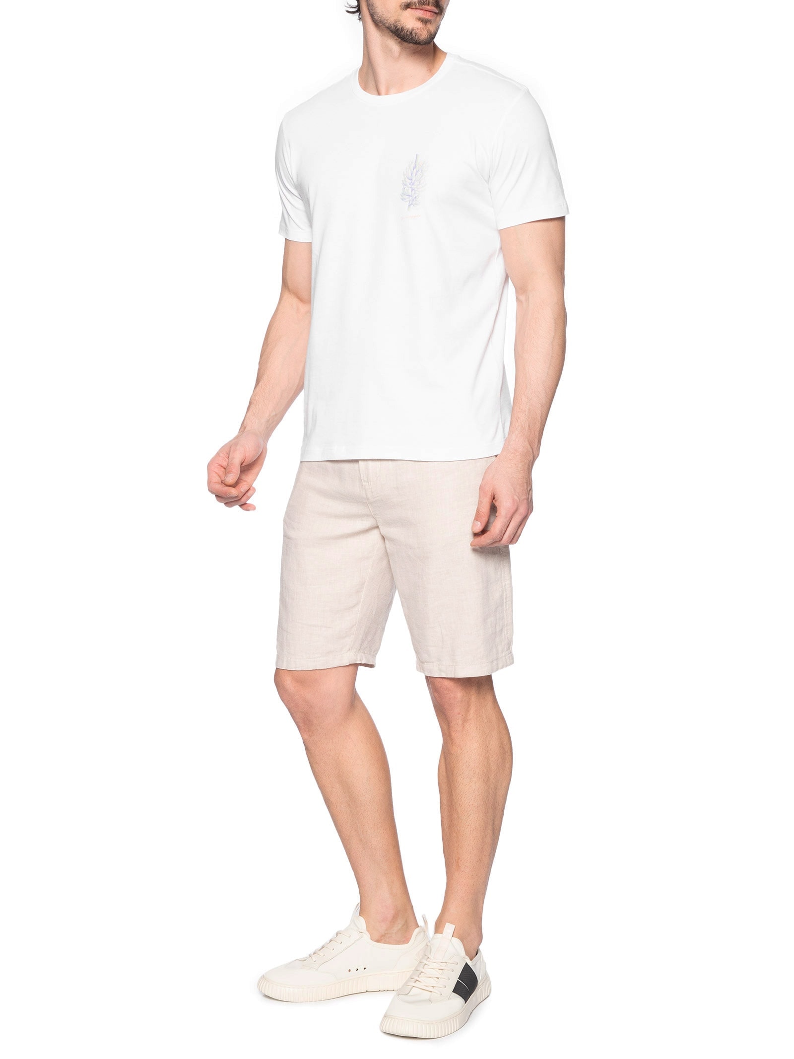 Camiseta Masculina Aquarela Bananas Branco Pineapple