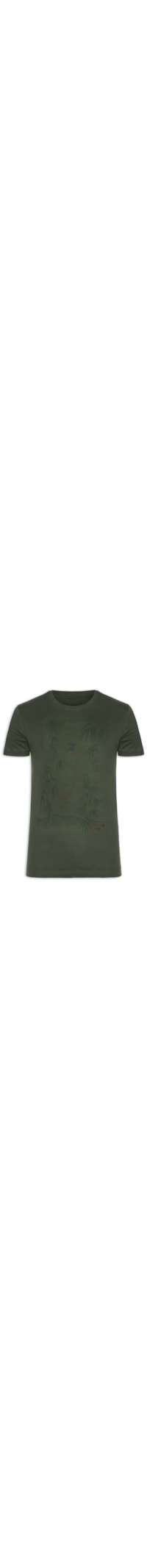 Camiseta Masculina Aquarela Pássaro - Verde