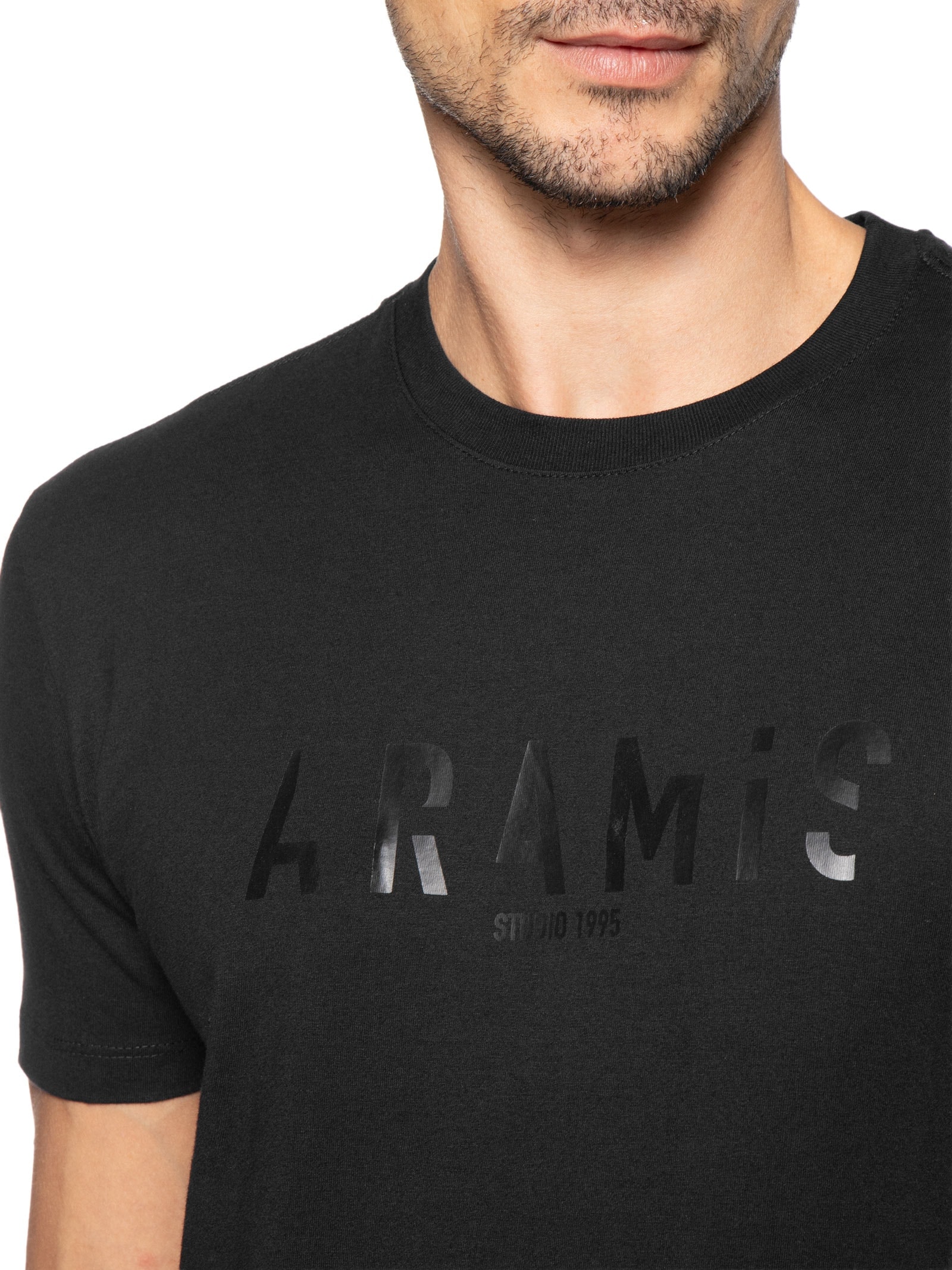 Camiseta Masculina Aramis Geométrico Preto Aramis