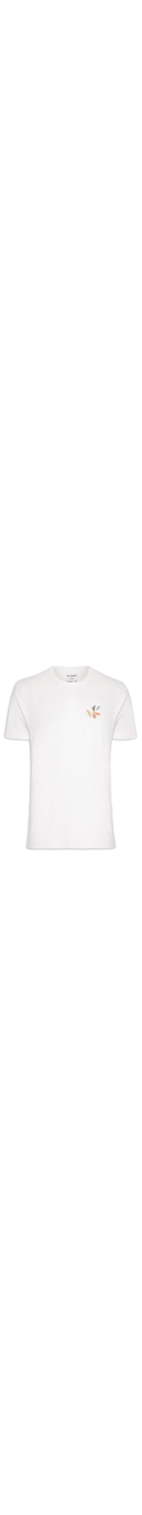 Camiseta Masculina Areal Flor Bolso - Off White