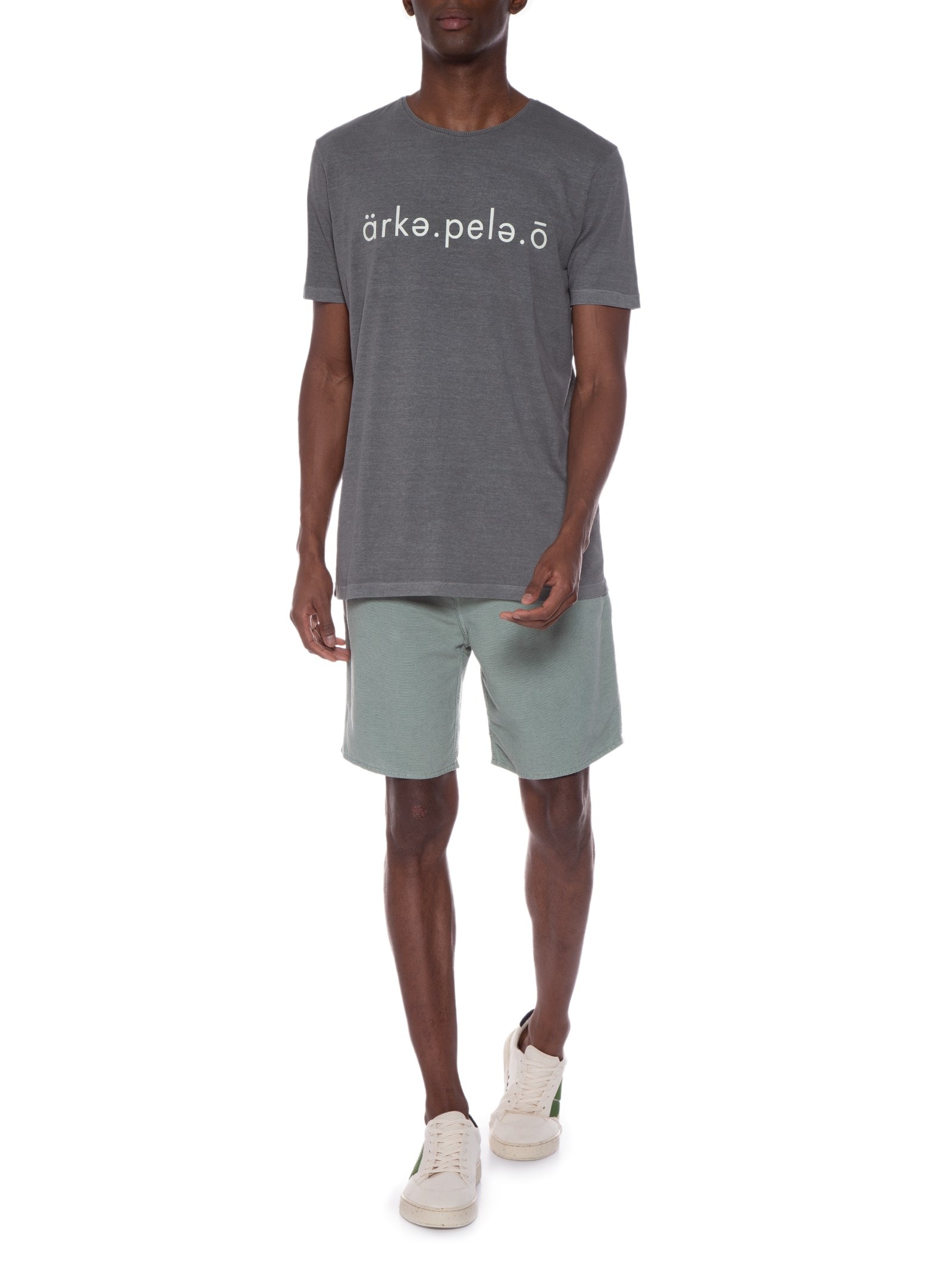 Camiseta Masculina Arkipelago Peito Cinza Kour