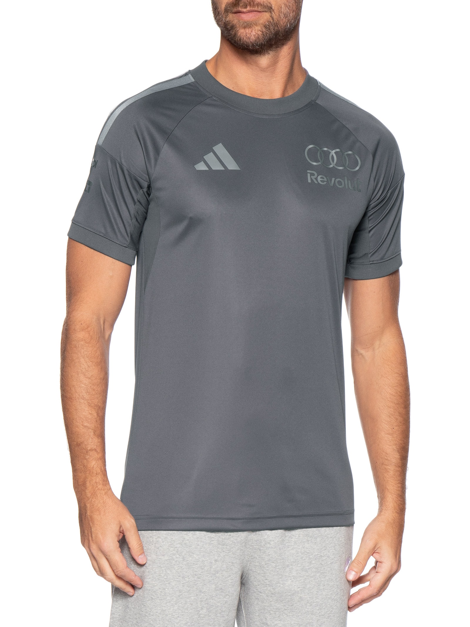Camiseta Masculina Audi Revolut Driver Cinza Adidas + Audi