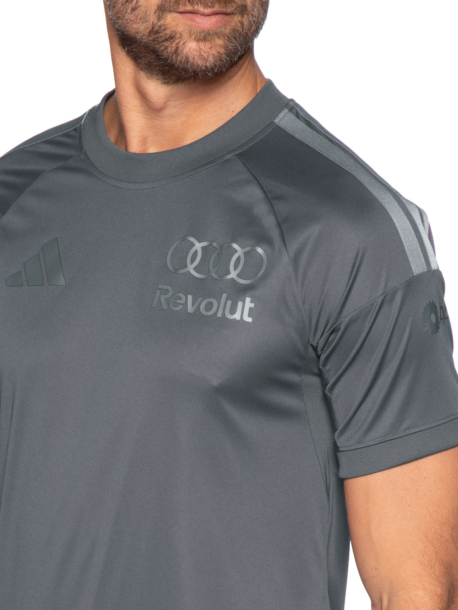 Camiseta Masculina Audi Revolut Driver Cinza Adidas + Audi