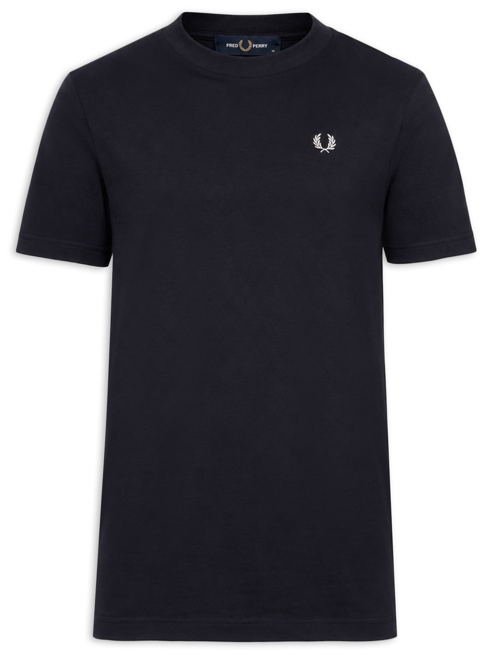 Camiseta Masculina Back Print Fred Perry Text Azul Fred Perry