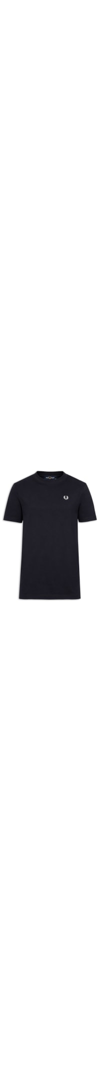 Camiseta Masculina Back Print Fred Perry Text - Azul