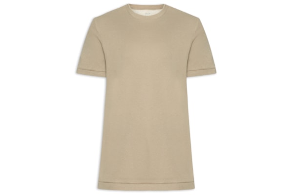 Camiseta Masculina Back Rustic Embroidered Mc - Bege