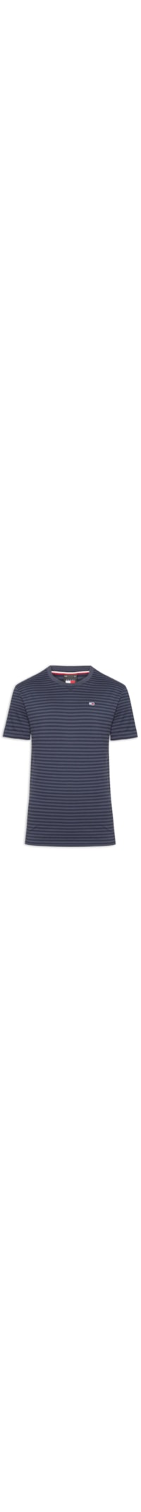 Camiseta Masculina Bandeira Bordada Regular Fit Listrada Em Algodão - Azul