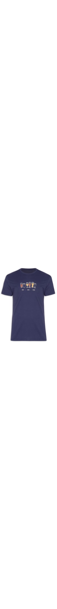 Camiseta Masculina Bar - Azul