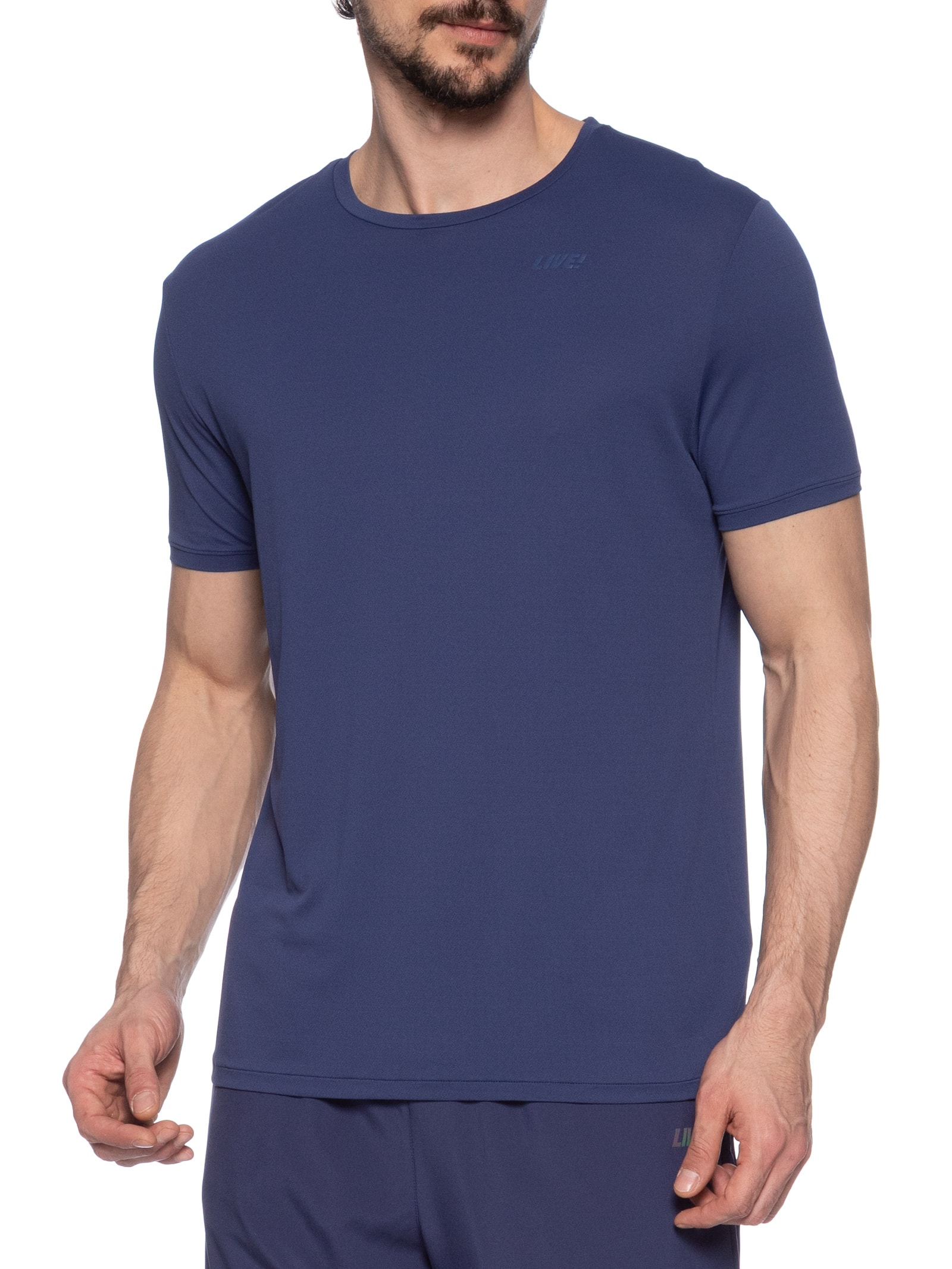 Camiseta Masculina Basic Comfort Men Azul Live!