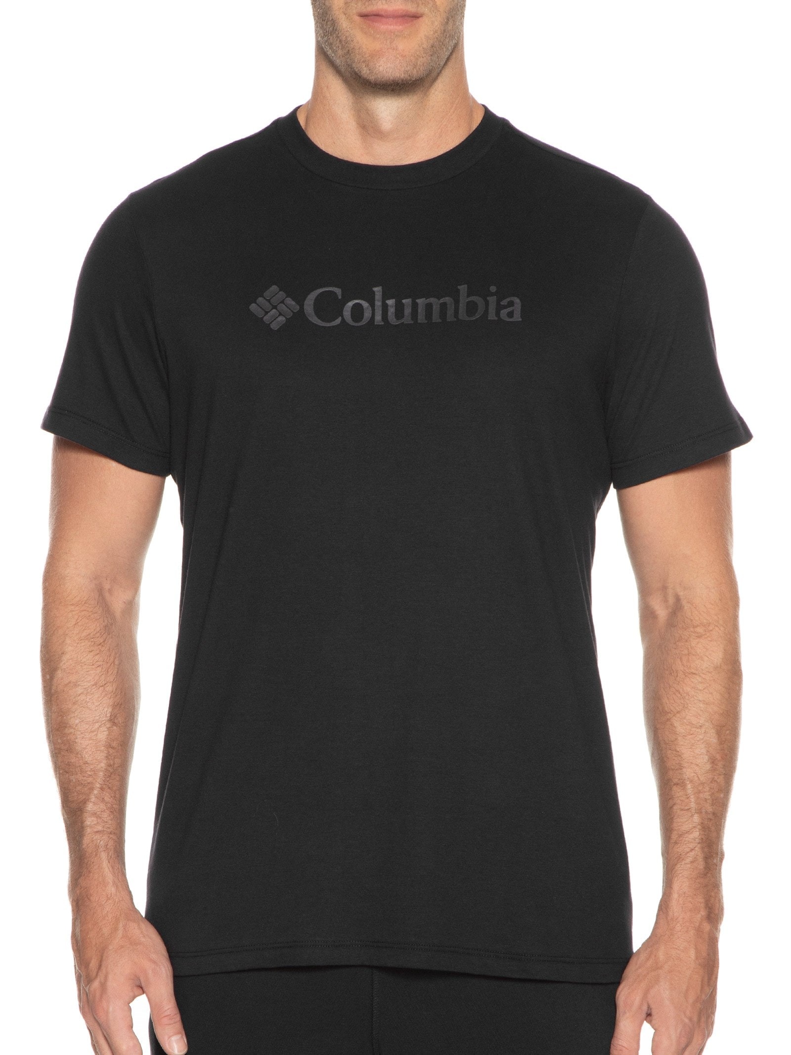 Camiseta Masculina Basic Logo Branded Shadow Preto Columbia