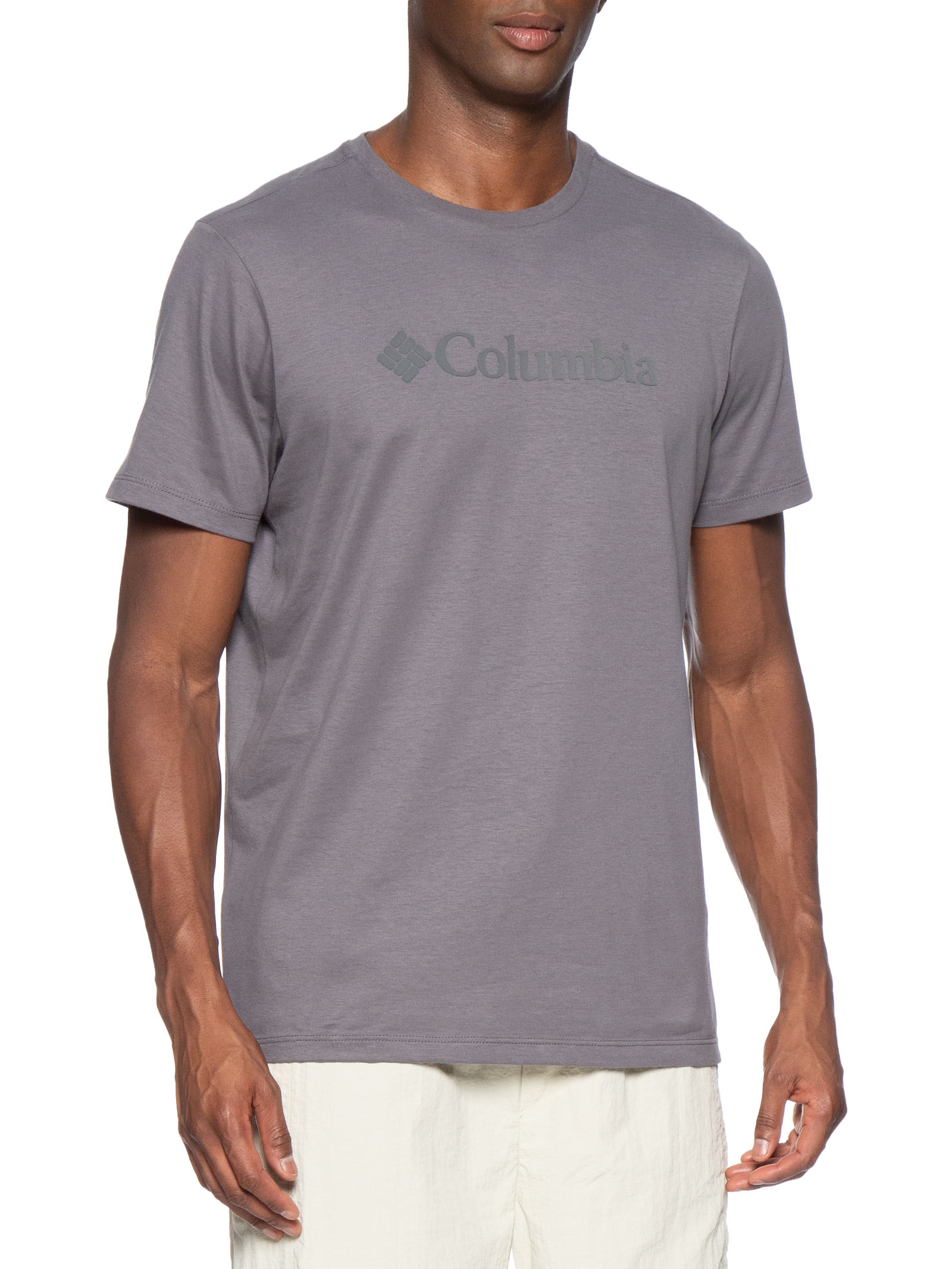 Camiseta Masculina Basic Logo II Branded Shadow Cinza Columbia