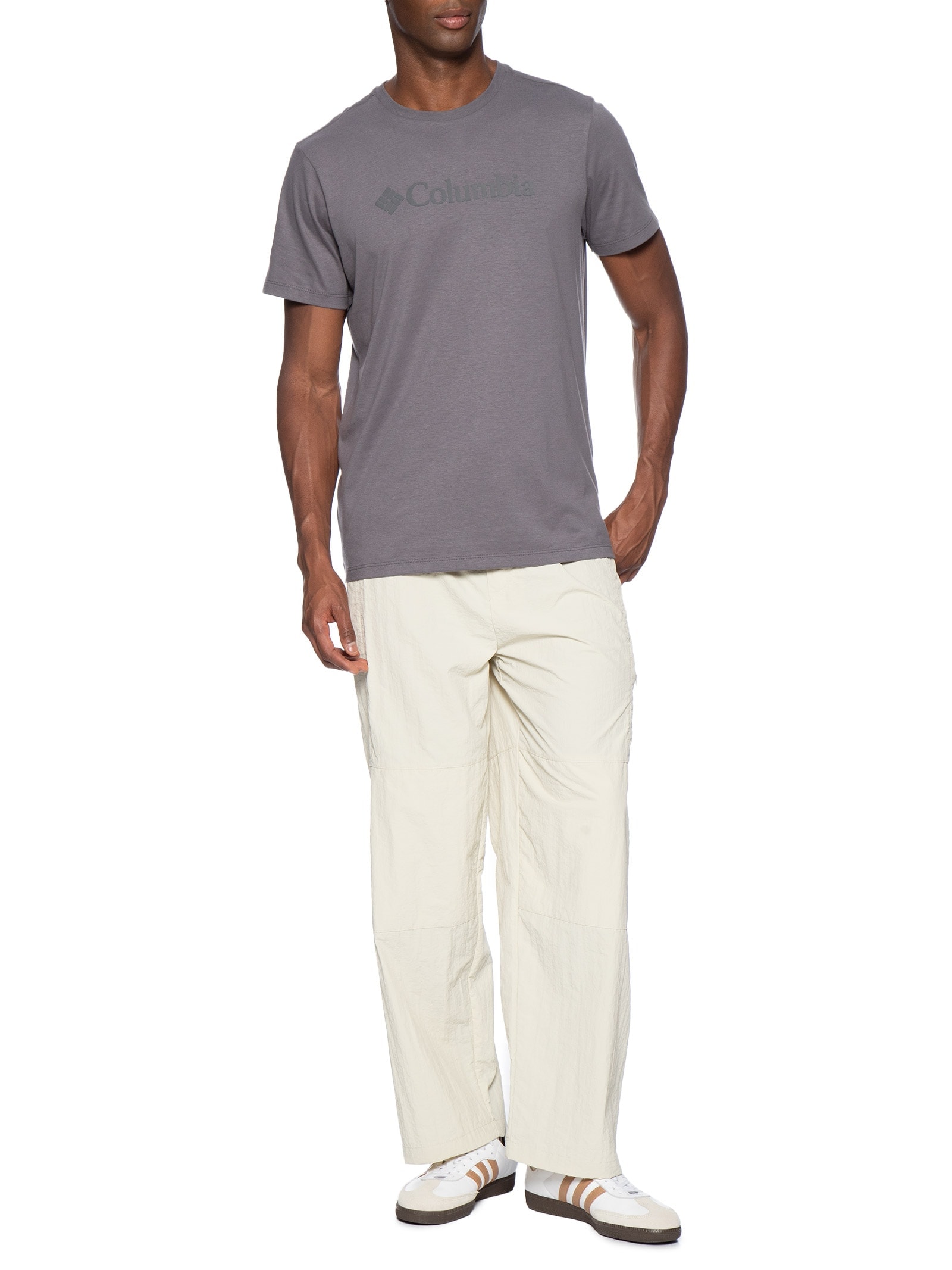 Camiseta Masculina Basic Logo II Branded Shadow Cinza Columbia