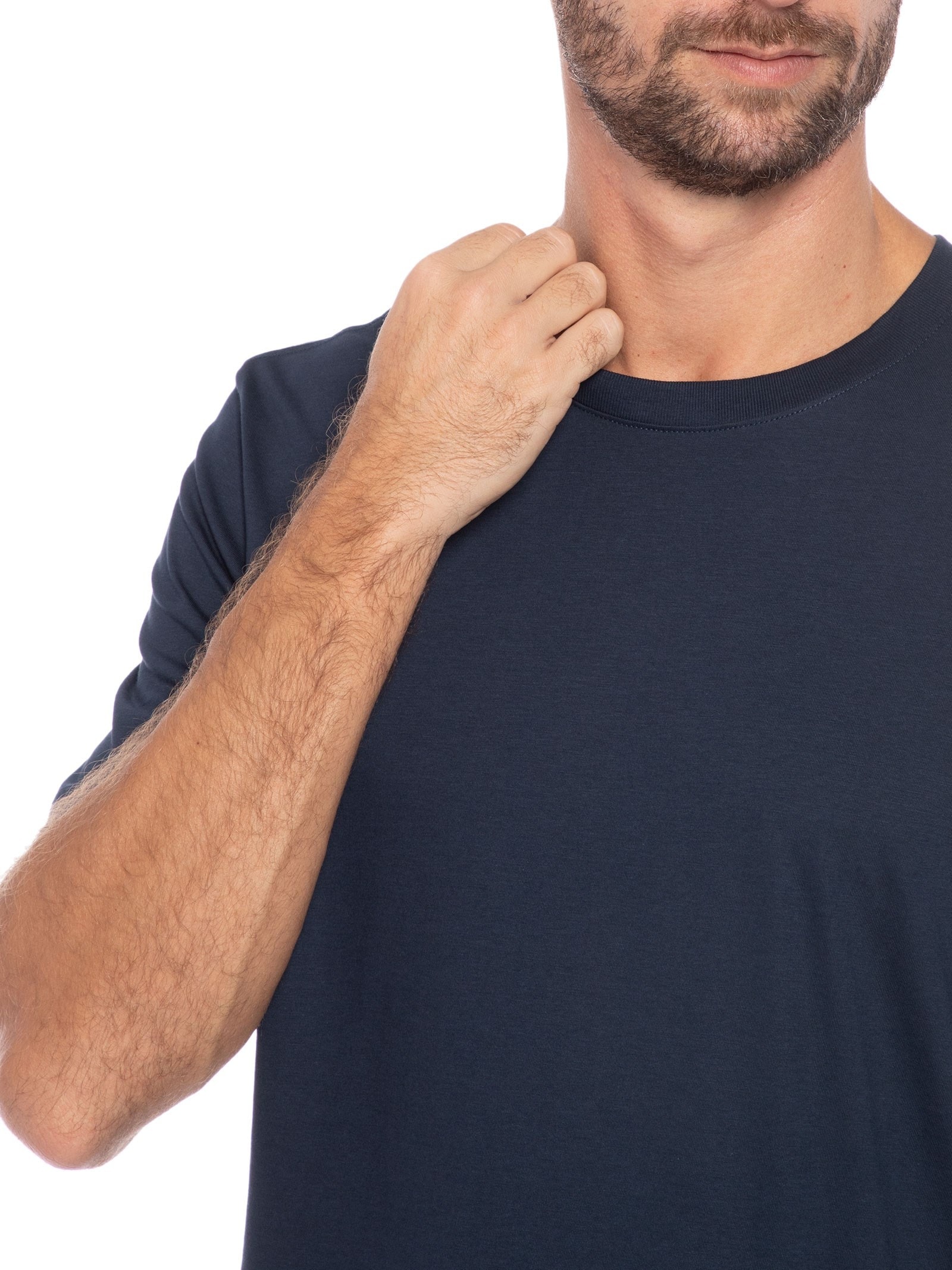 Camiseta Masculina Basic Pima Azul John John