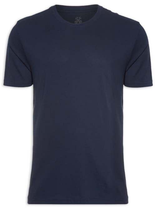 Camiseta Masculina Basic Pima – Azul